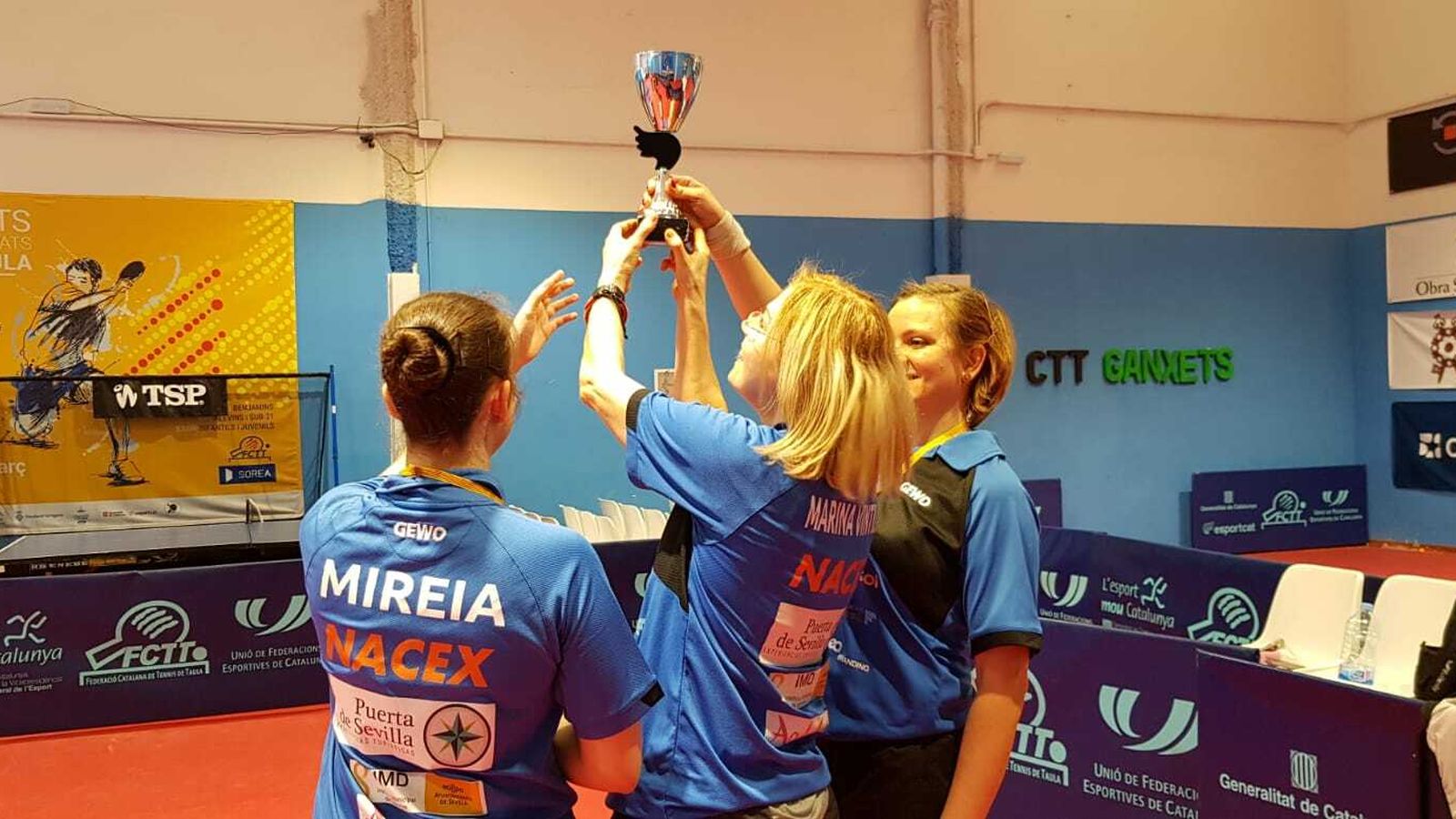 Mireia Cifuentes, Marina Vintila y Olga Chramko.