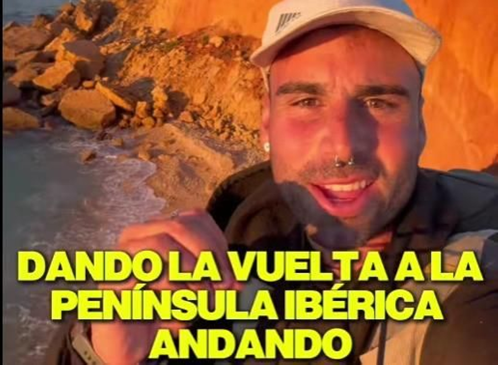 David Gimenez está haciendo el reto de recorrer caminando la Península Ibérica