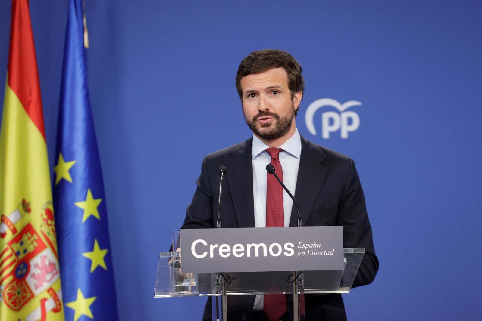 El presidente del Partido Popular, Pablo Casado