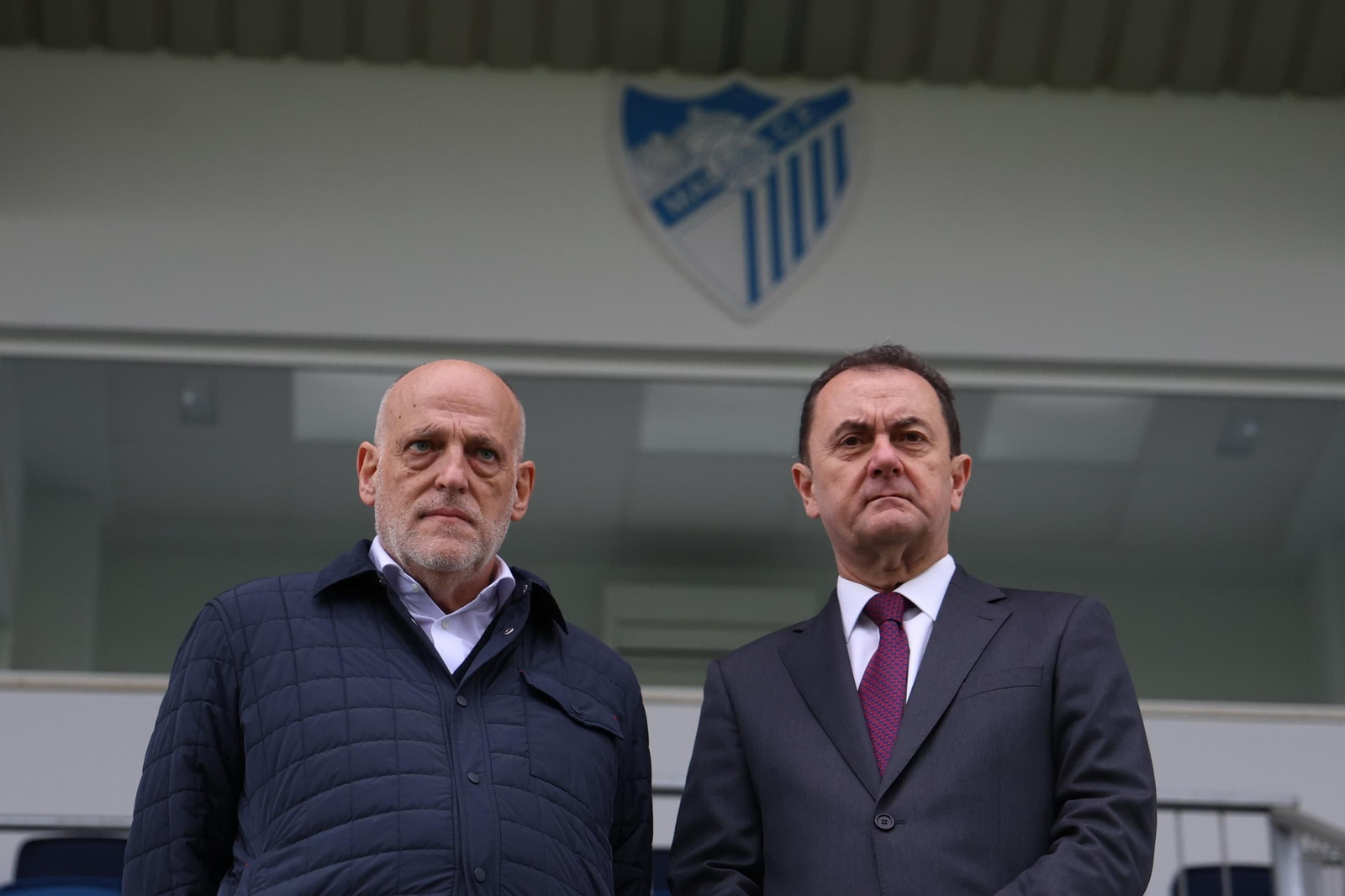 La visita de Javier Tebas a la Ciudad Deportiva del Málaga CF, en fotos