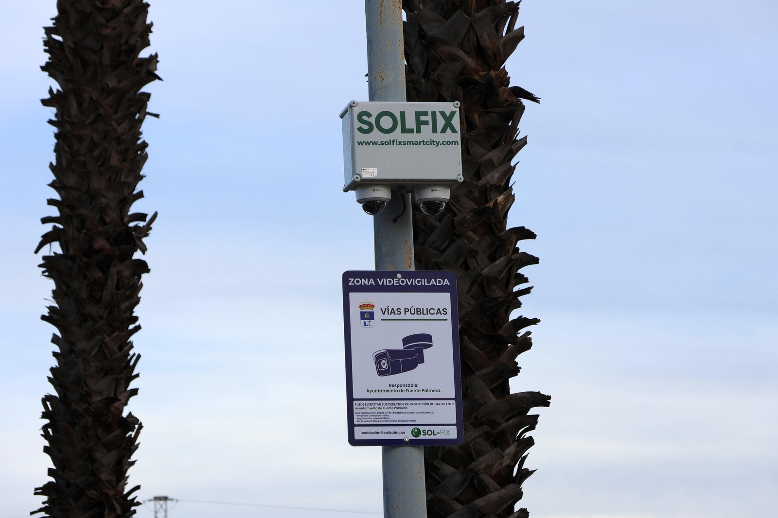 Una de las cámaras instaladas en Fuente Palmera.