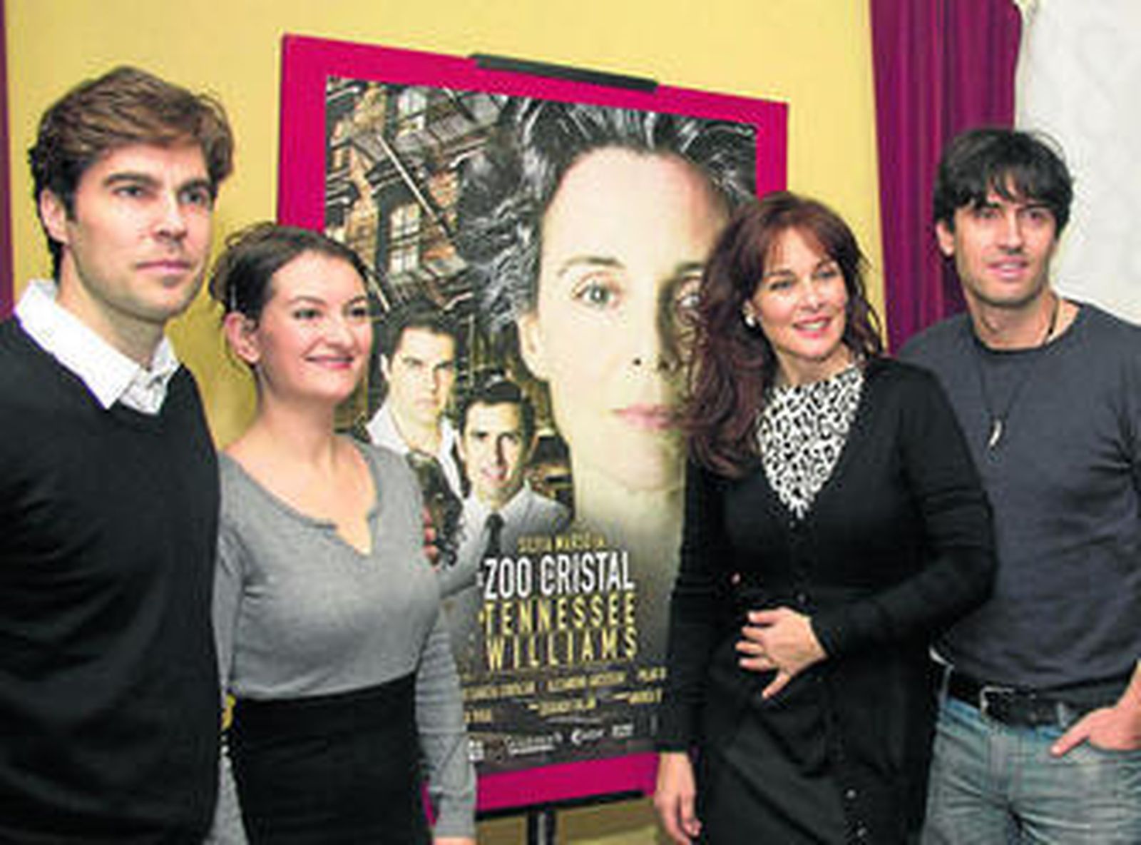 Alejandro Arestegui, Pilar Gil, Silvia Marsó y Carlos García Cortázar, ayer en el Lope de Vega.
