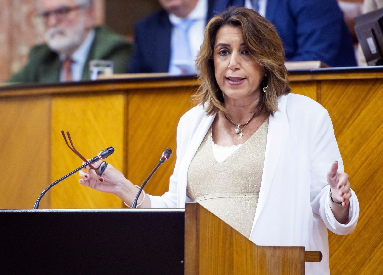 Susana Díaz, en el Parlamento.