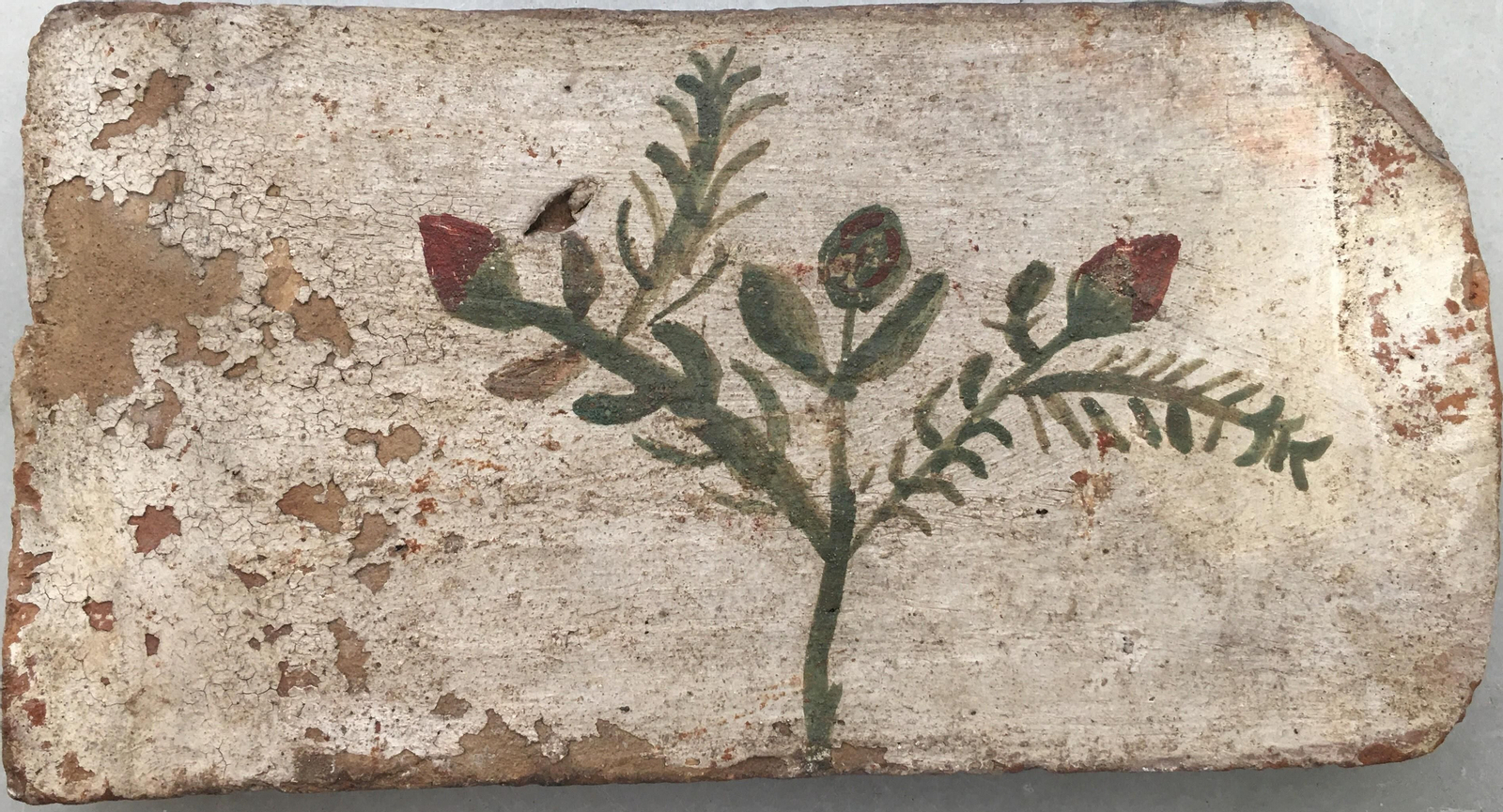 Detalle del ladrillo estucado.