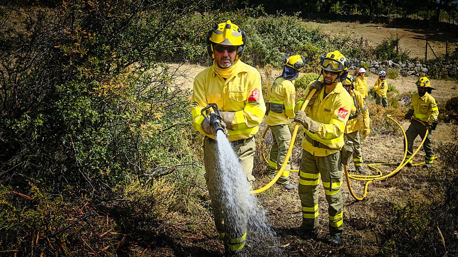 Simulacro de incendio del CEDEFO de Algodonales.