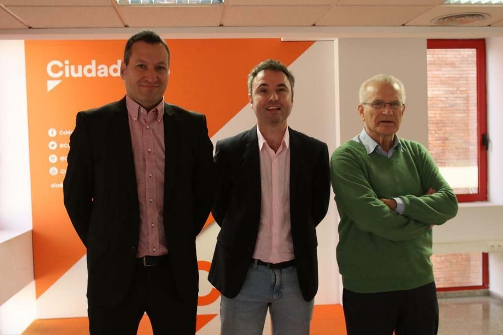 Miguel Ángel Macías, Guillermo Díaz y Emilio Utrabo, candidatos en las primarias de Cs Málaga para encabezar la lista al Congreso.