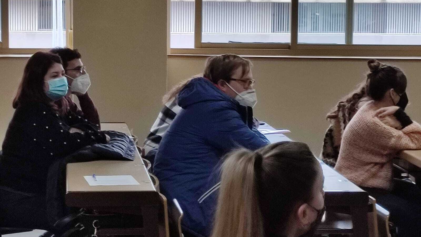 Los alumnos durante una clase.