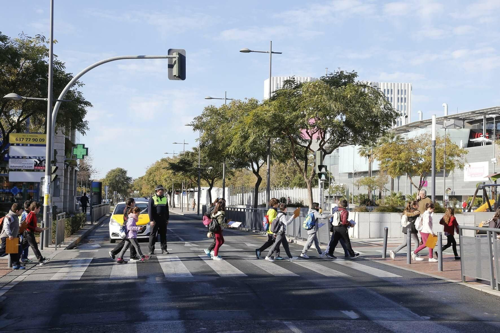 Escolares en Mairena del Aljarafe, que con esta oleada del padrón ha superado los 46.000 habitantes.