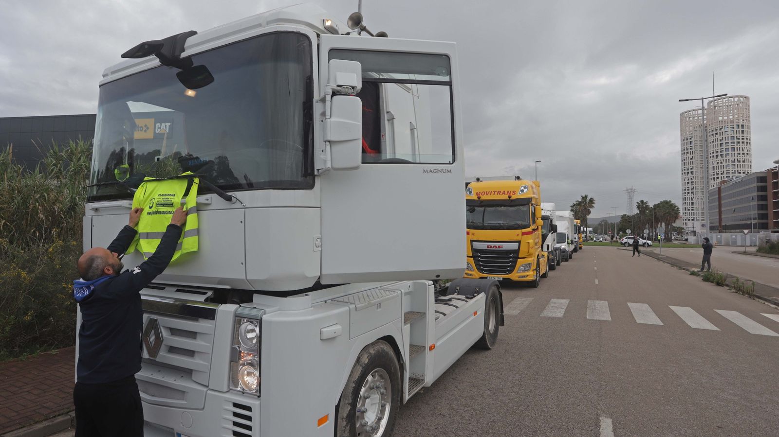 Fotos de la marcha de camiones en el Campo de Gibraltar