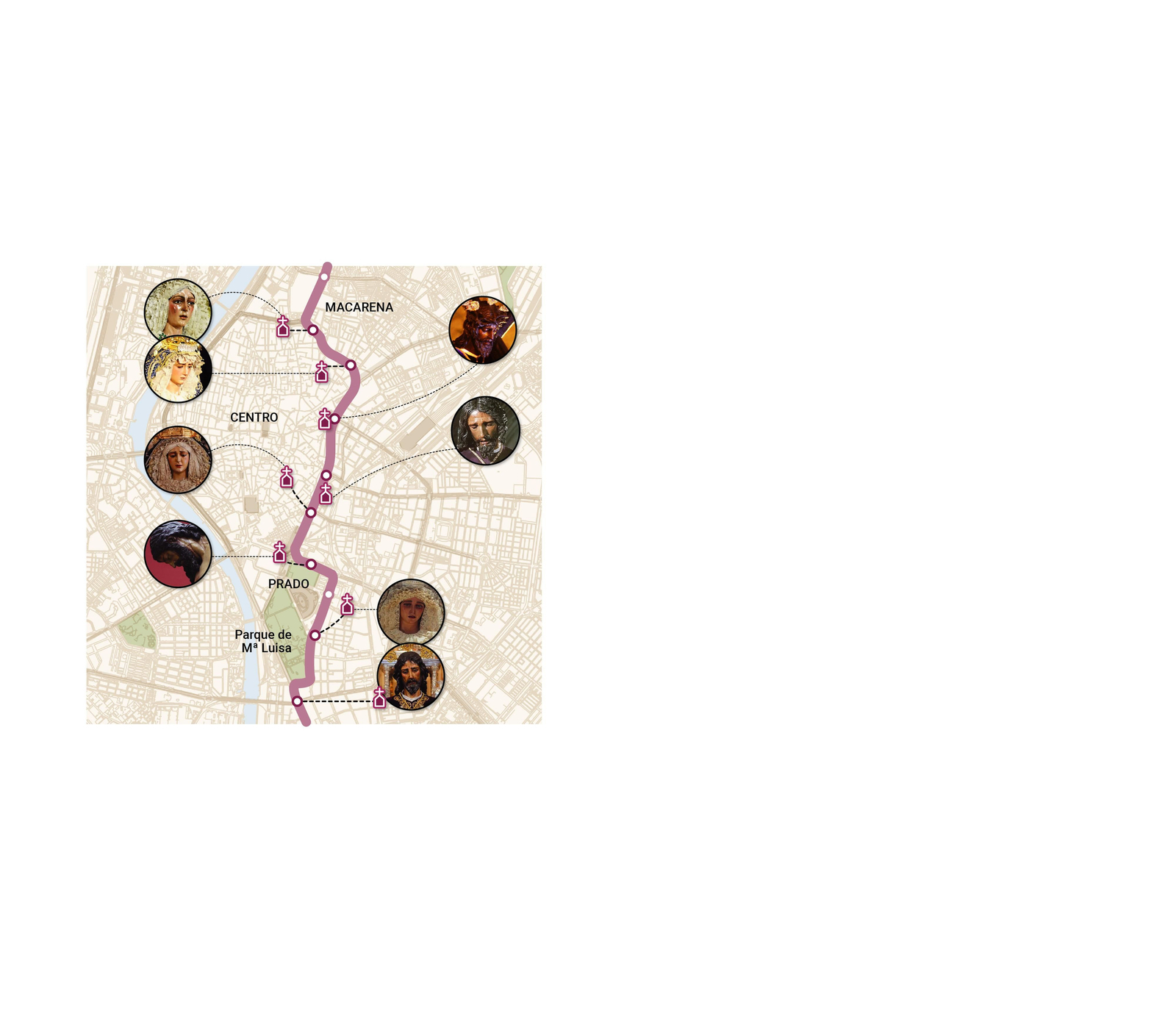 Cofradías a pie de Metro en Sevilla. La línea 3, una aliada del Martes Santo