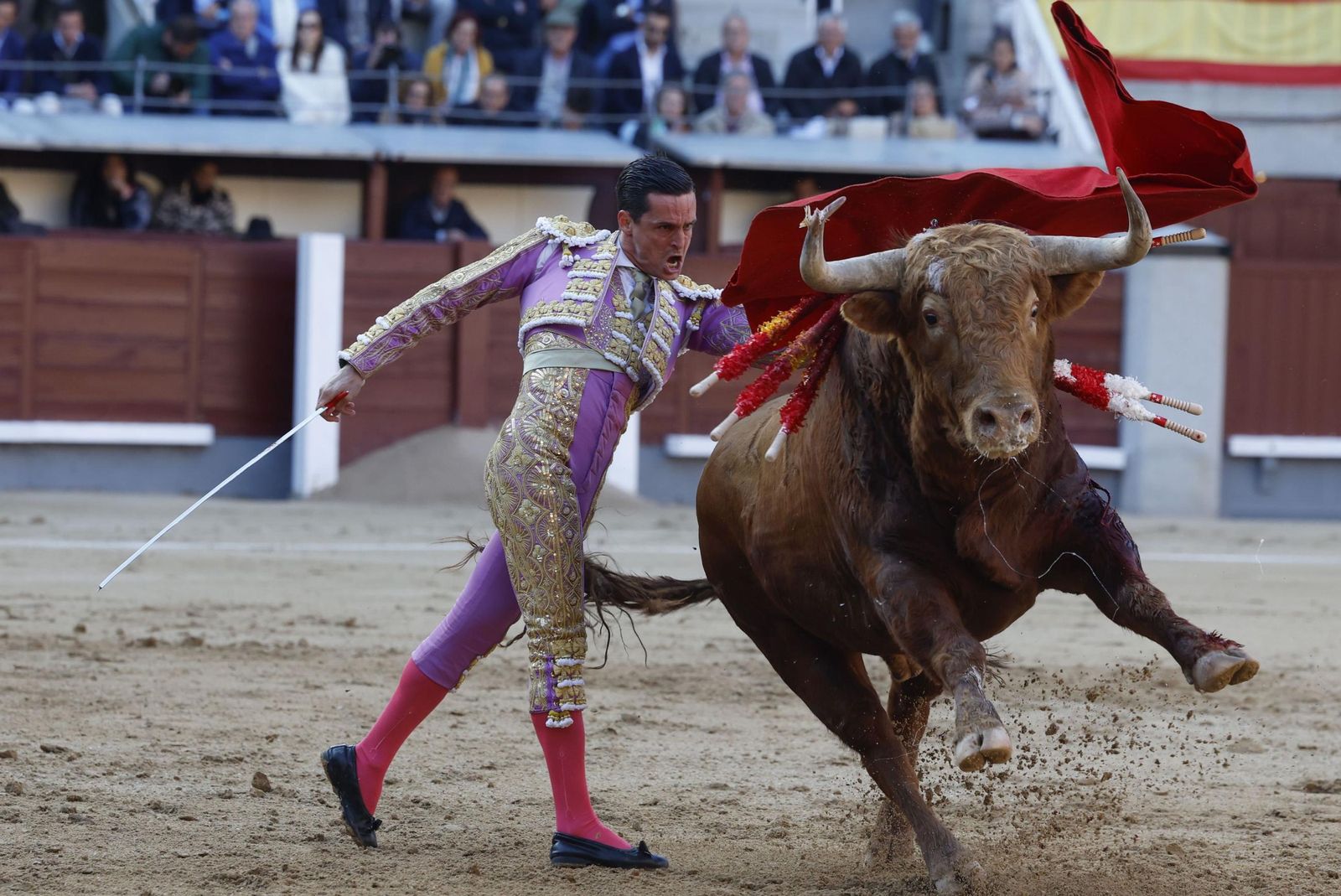 David Galván, en uno de los lances de la tarde.