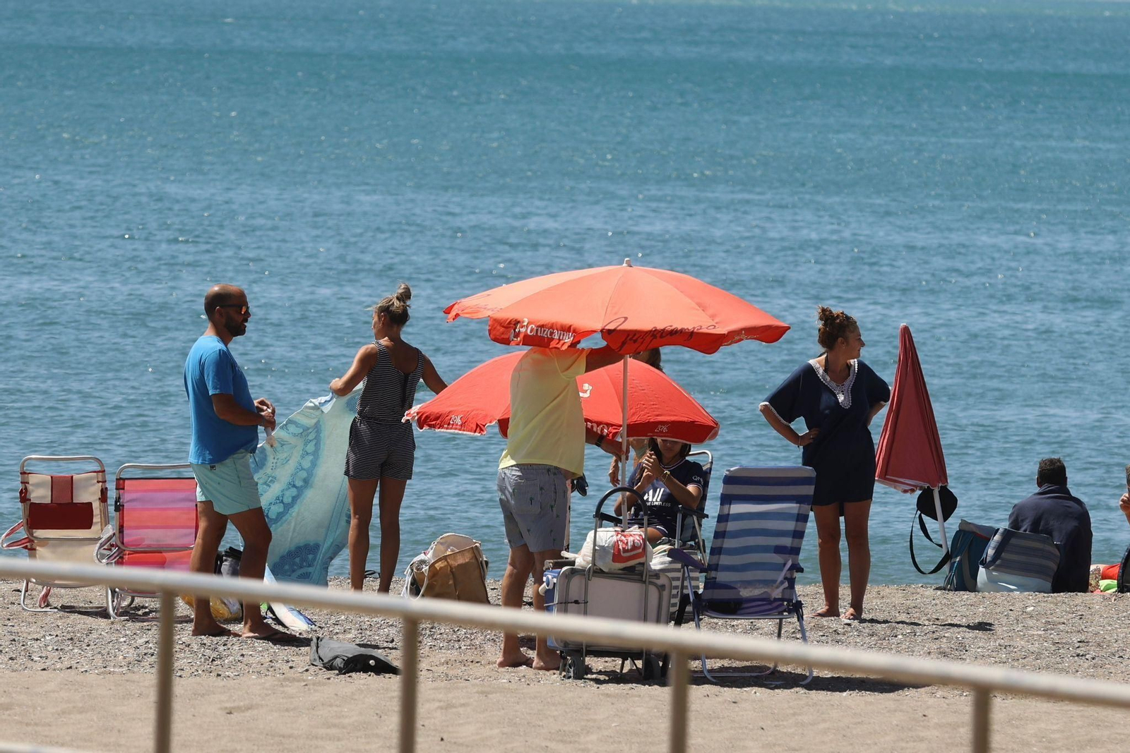 Las fotos del día de fuertes vientos en las playas de Málaga