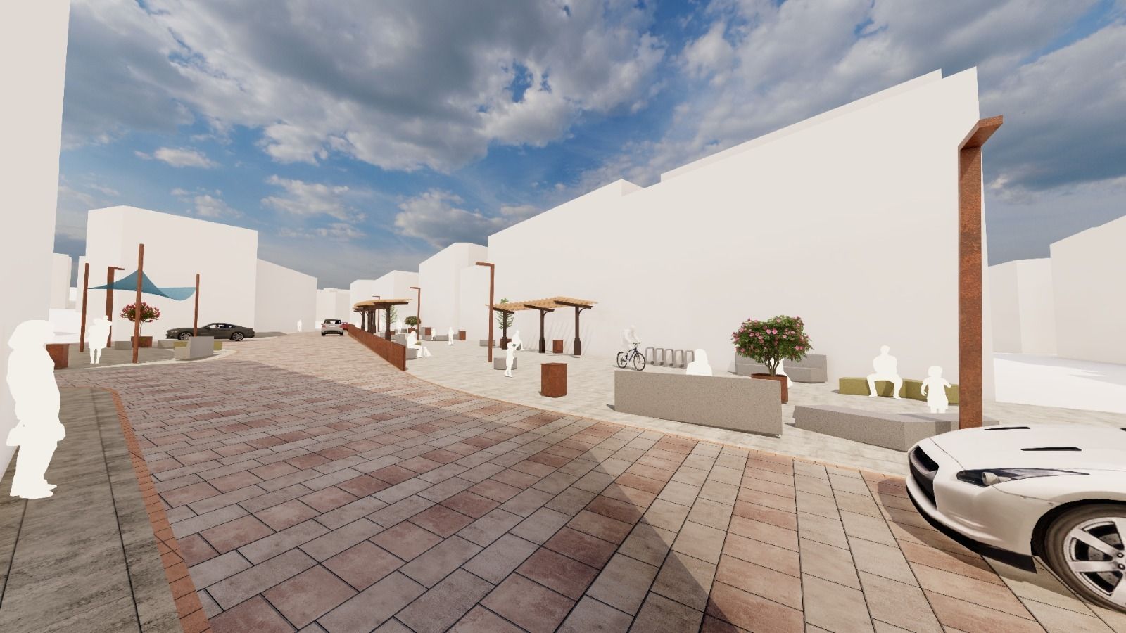 Imagen renderizada del estado que presentará la Rambla de las Cruces tras las obras.