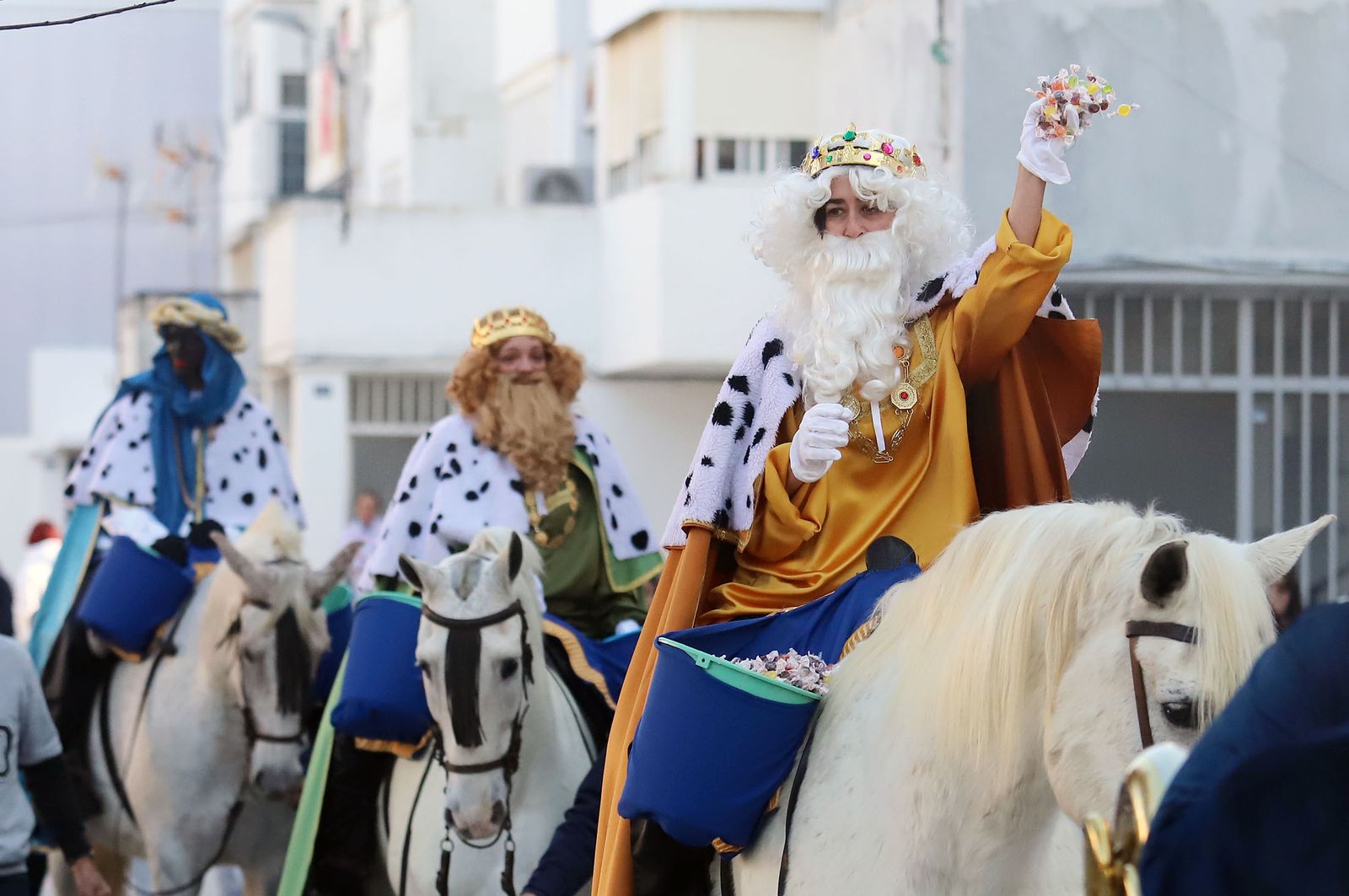 Imágenes de los Reyes Magos en la barriada de la Hispanidad