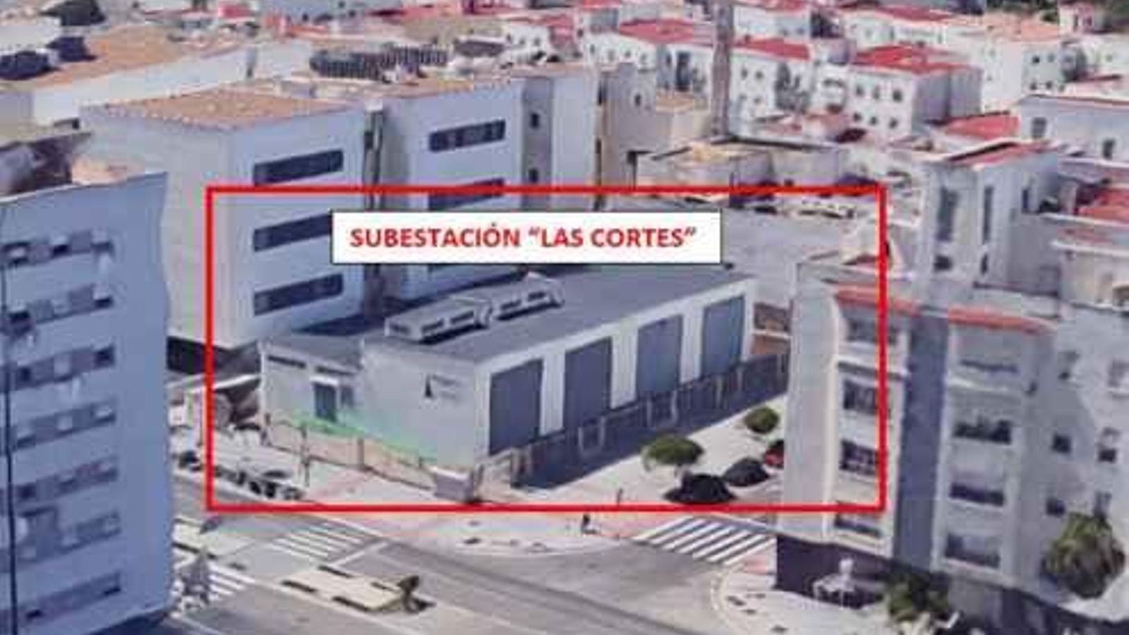 Ubicación de la subestación de Las Cortes de Cádiz, a pocos metros de El Corte Inglés y de Navantia Ubicación de la subestación de Las Cortes de Cádiz, a pocos metros de El Corte Inglés y de Navantia