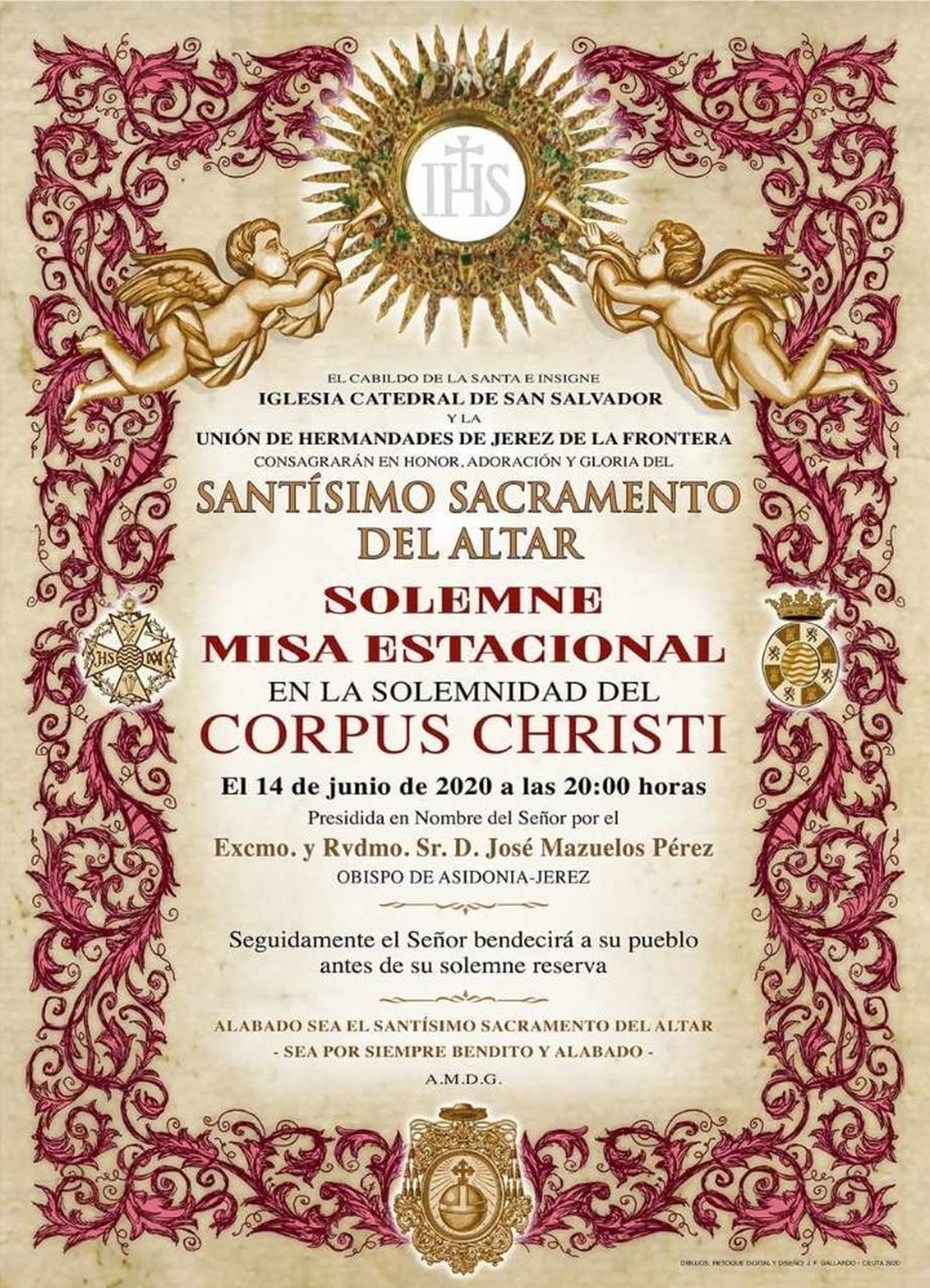 Convocatoria de la misa estacional en la Catedral.