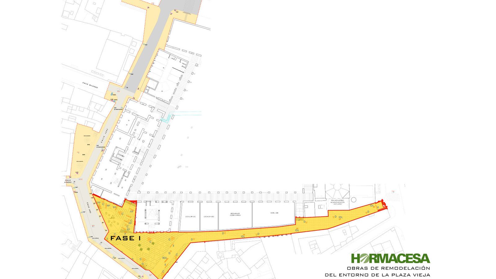 Fase I de trabajos en el entorno de la Plaza Vieja