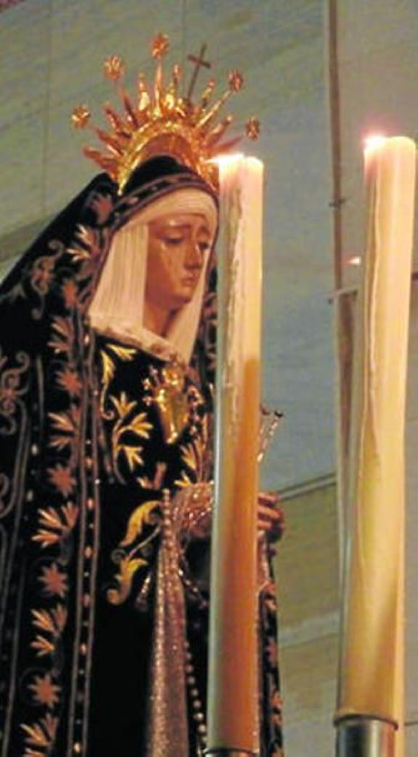 La Virgen de la Soledad en su estación del año pasado.