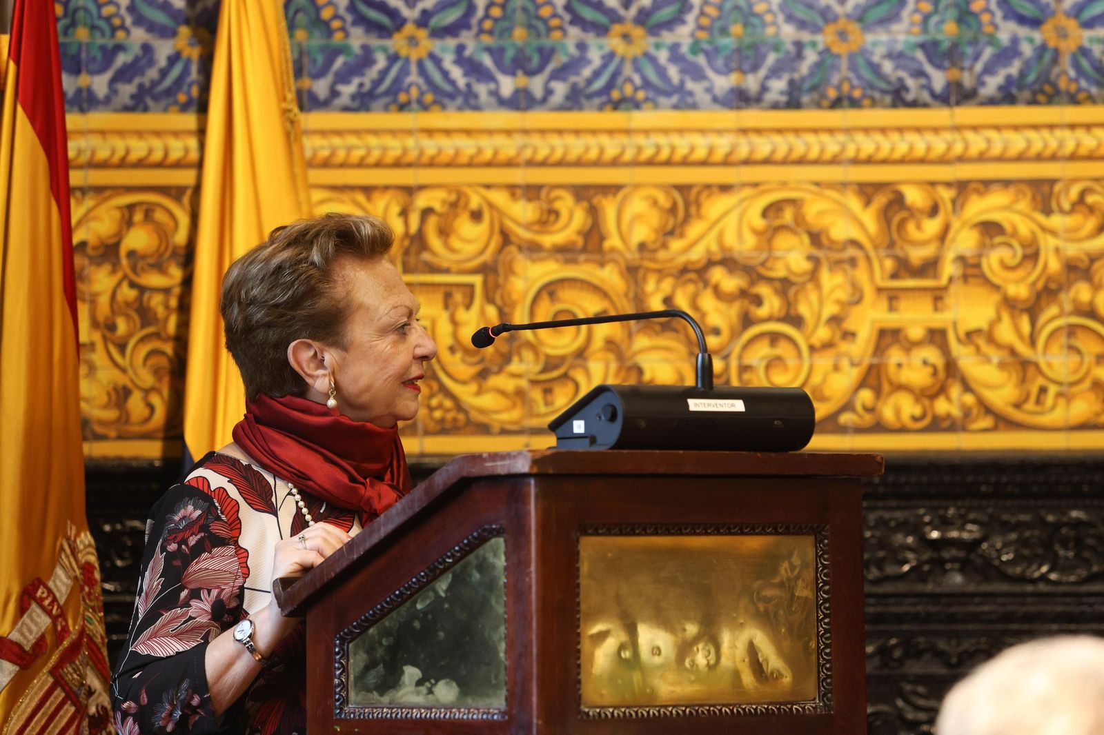 Fotos de la imposición de la insignia de la ciudad de Algeciras a Palma Briales de León