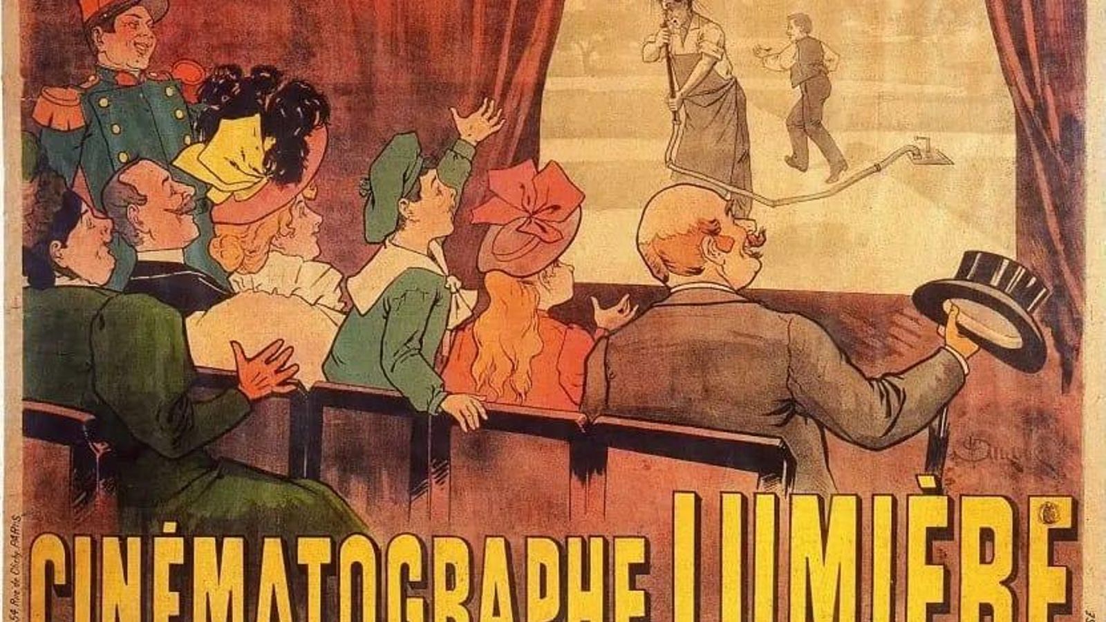 Antigua publicidad del "espectáculo" del cine.