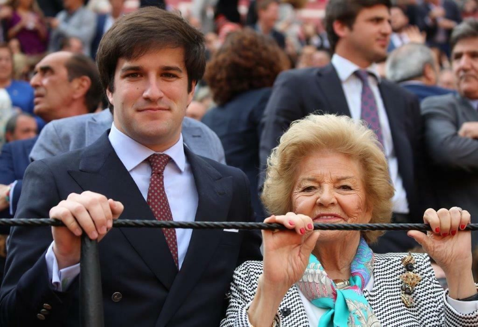 Ana María Bohórquez y su nieto Jaime Domecq.
