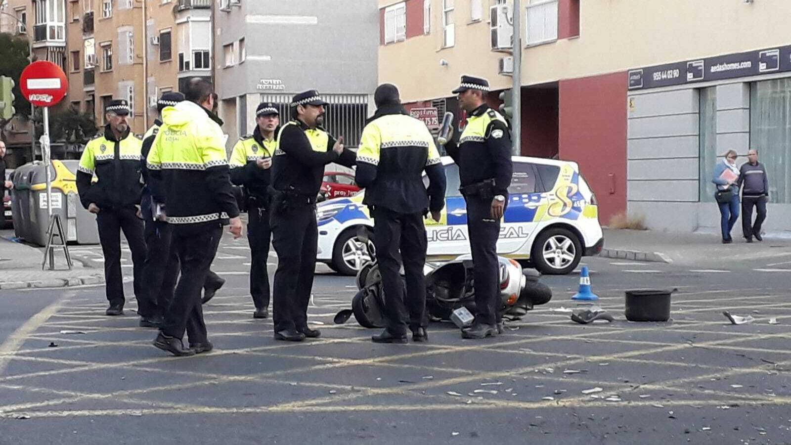 Policías locales, en el lugar de los hechos.