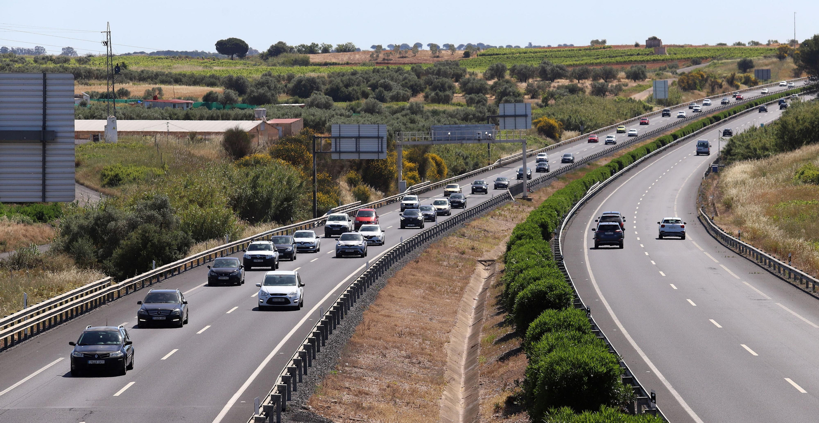 La A-49, la autovía que conecta Sevilla con Huelva.