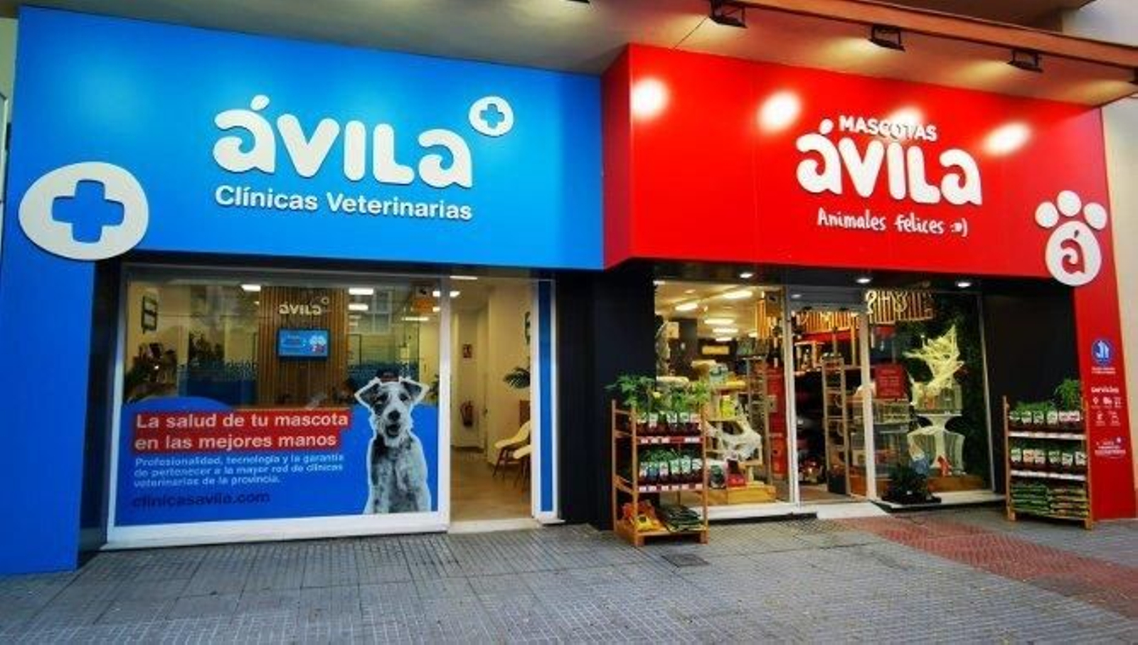 La clínica y la tienda de Ávila, juntas en al avenida.