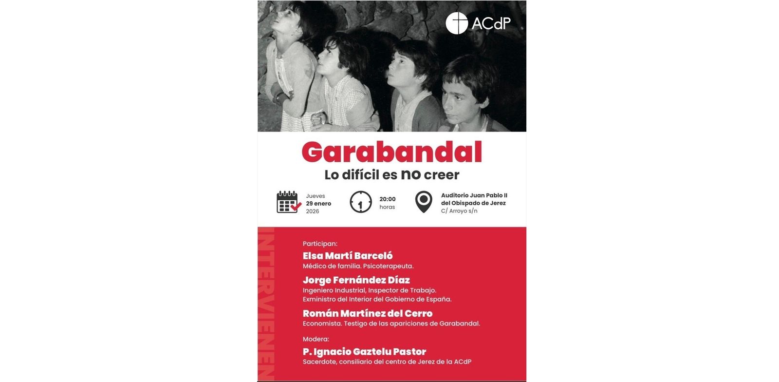 Cartel de la conferencia.