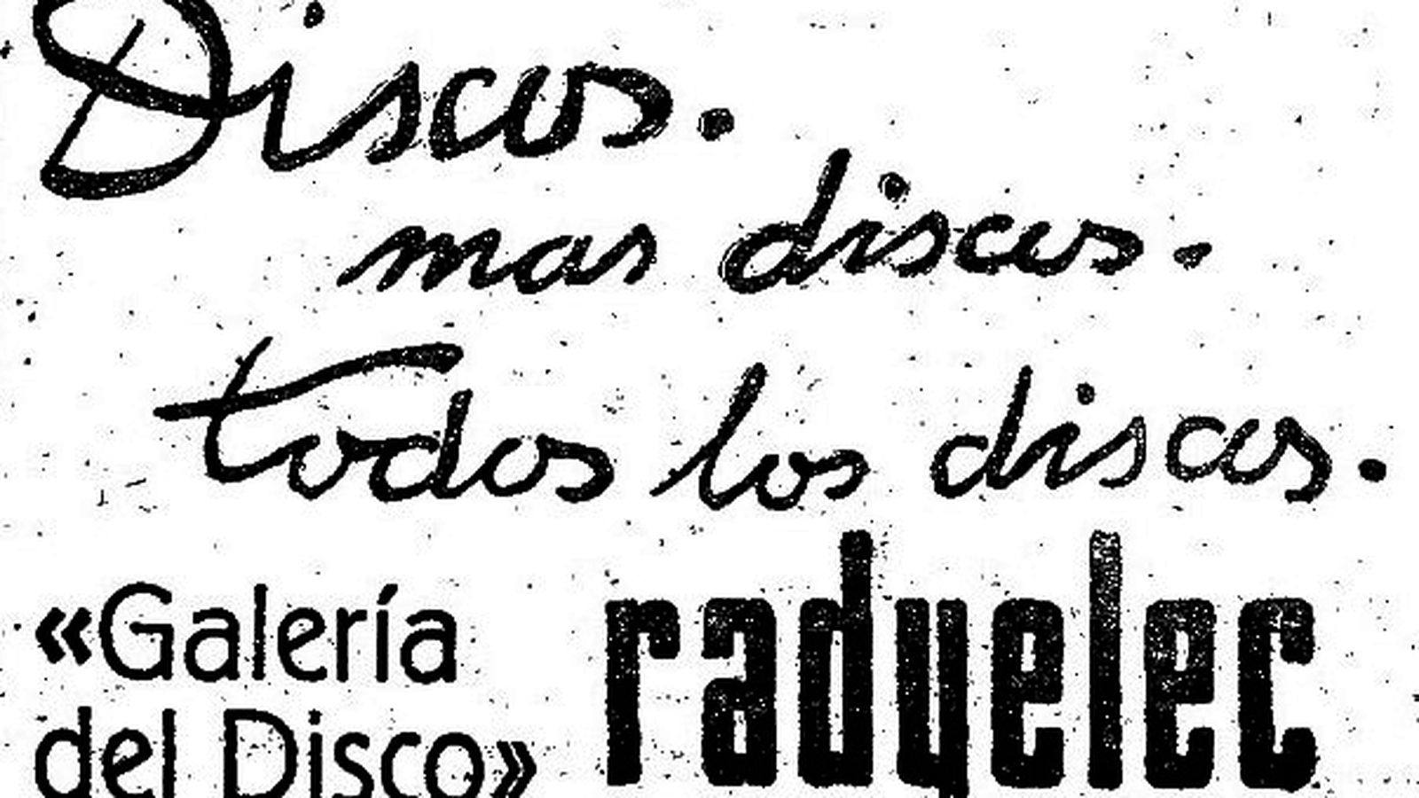 Anuncio de Radyelec de 1960
