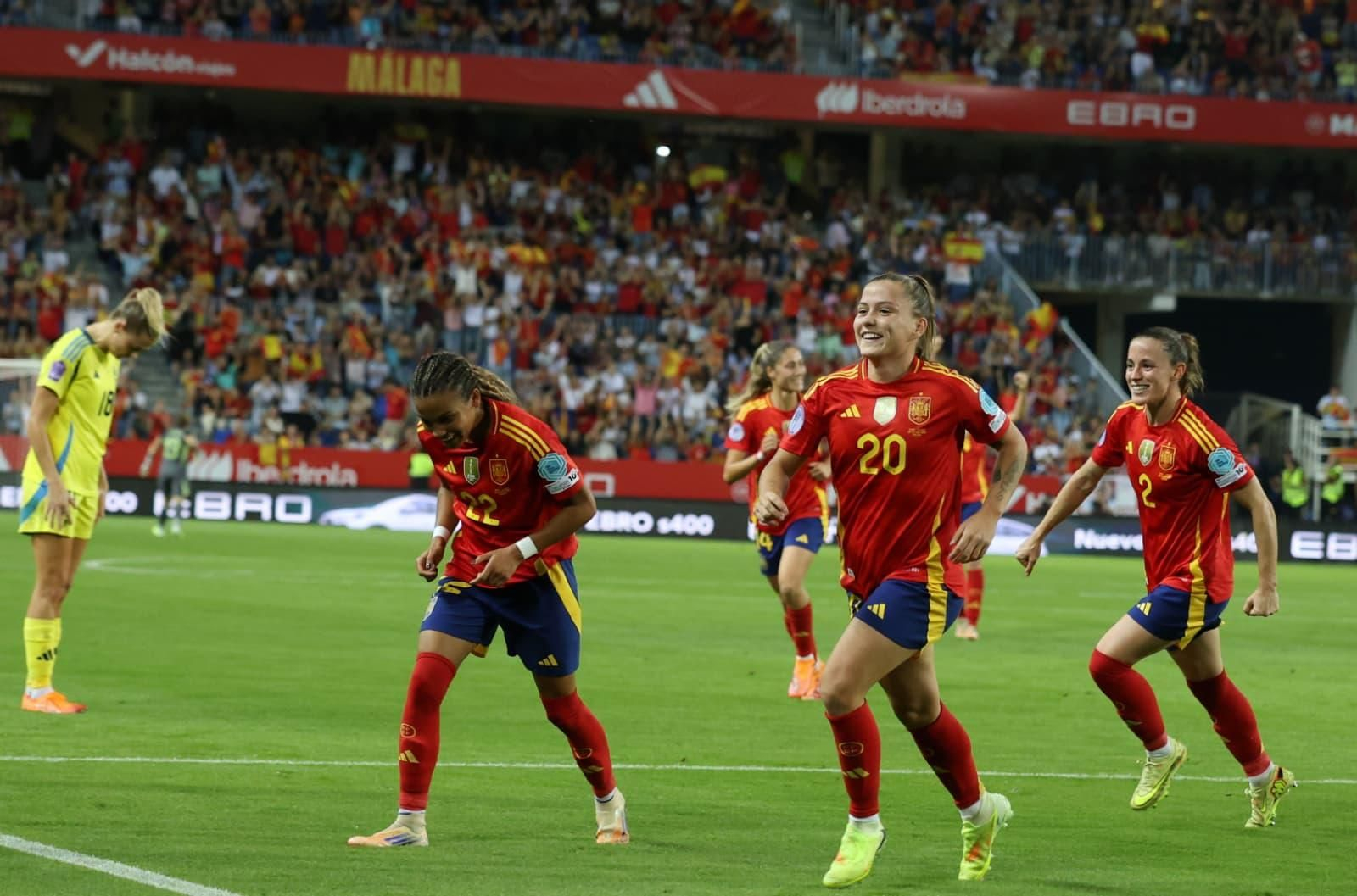 El España-Suecia de Málaga, en fotos