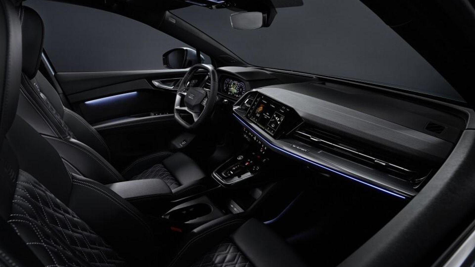 Interior del Audi Q4 e-tron.