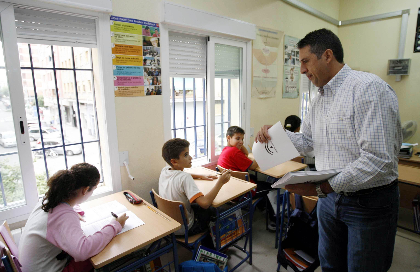 Actividad en una clase.