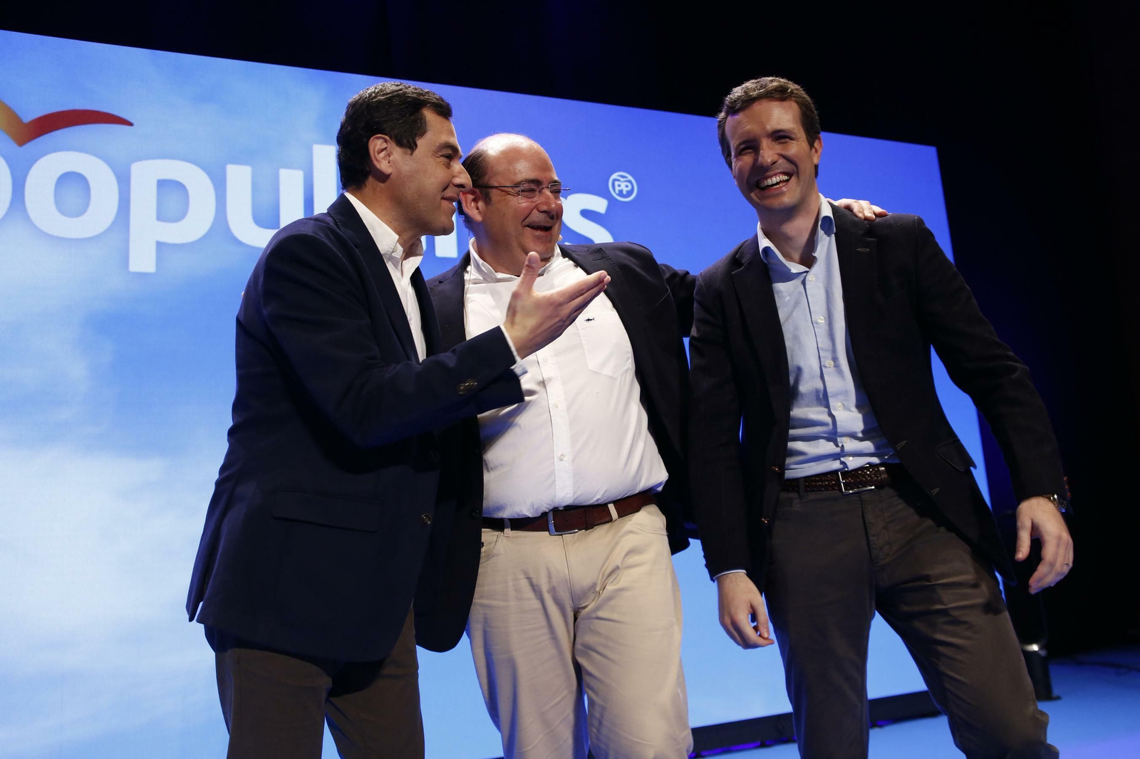 Imágenes del mitin del PP en Granada con Pablo Casado y Juanma Moreno