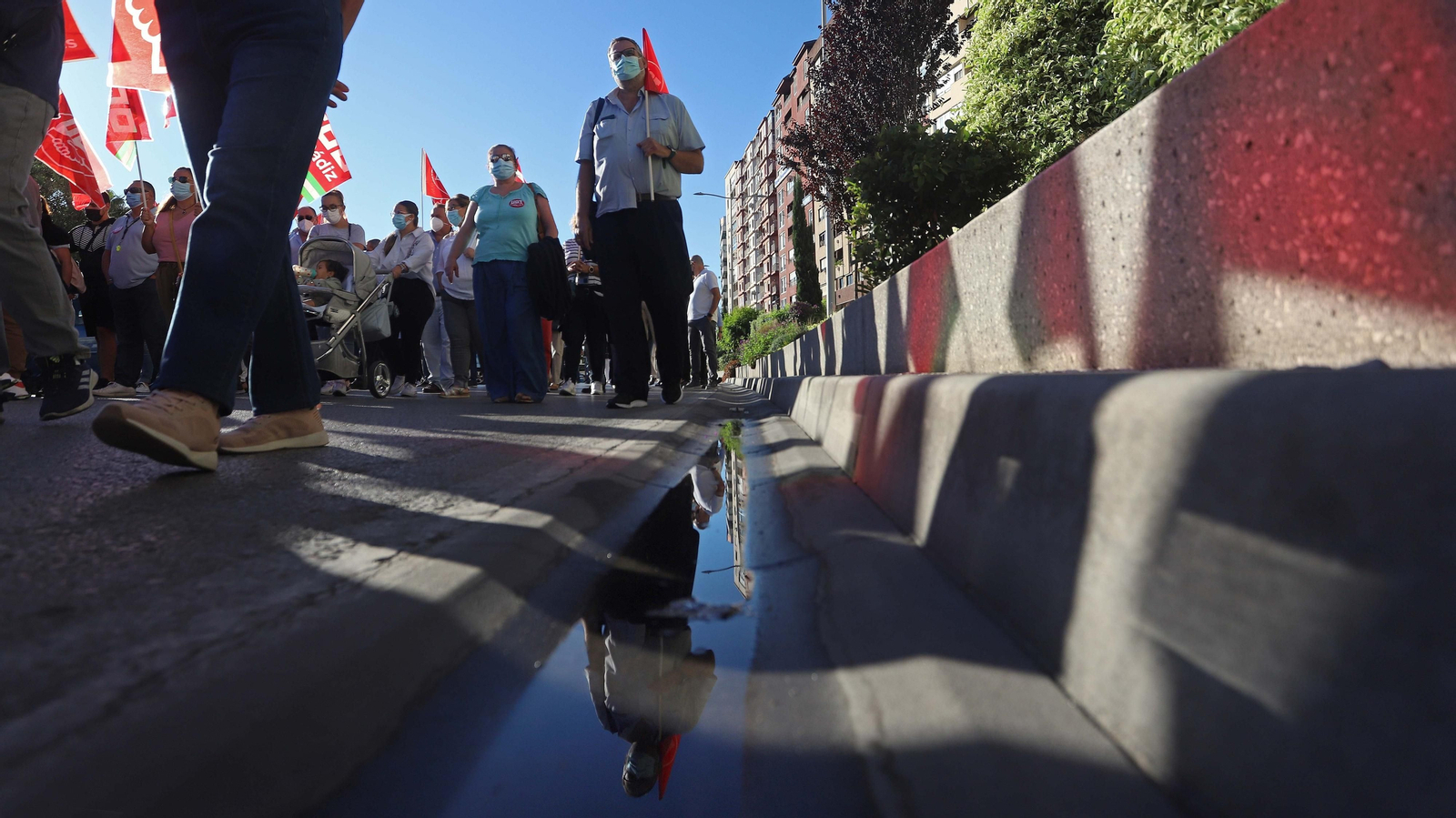 Fotos de la huelga de autobuses urbanos en Algeciras