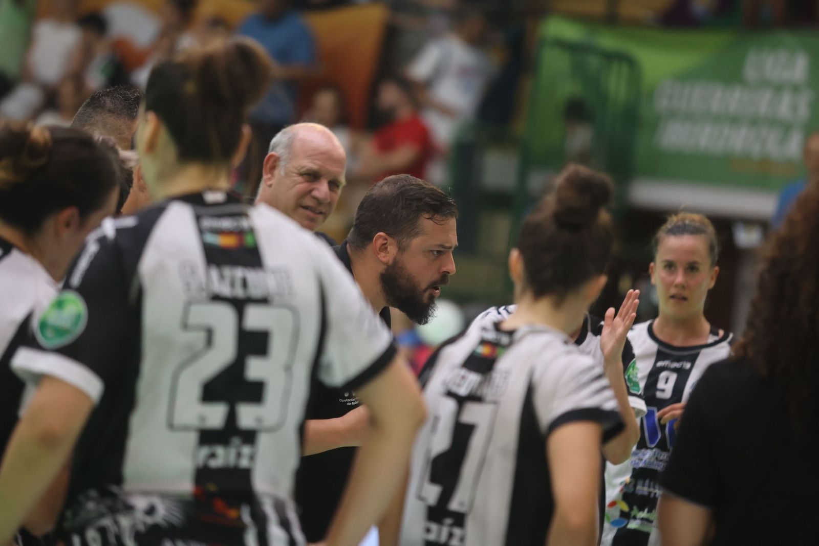 Suso Gallardo, durante un tiempo muerto