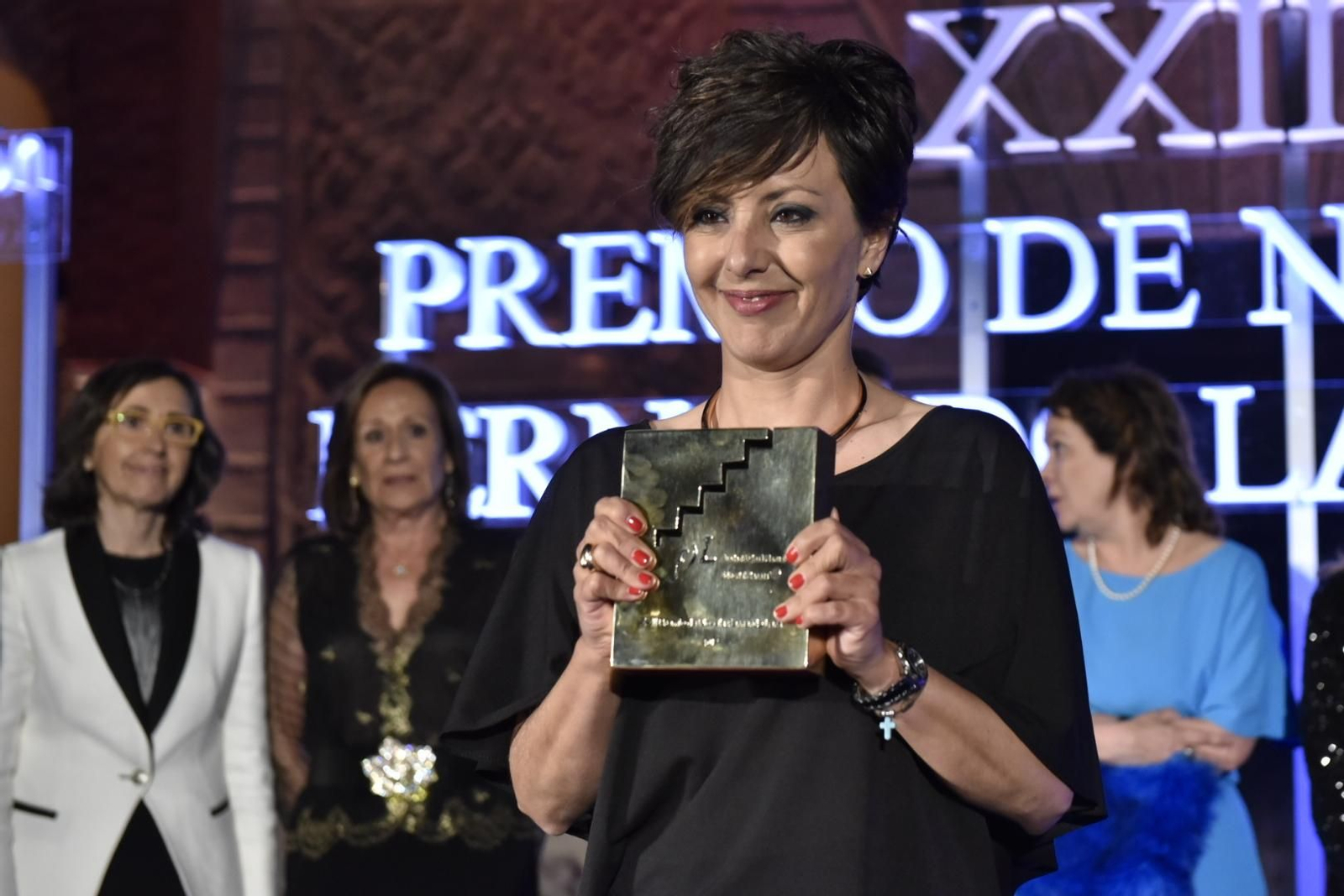 Sonsoles Ónega tras recoger el premio.