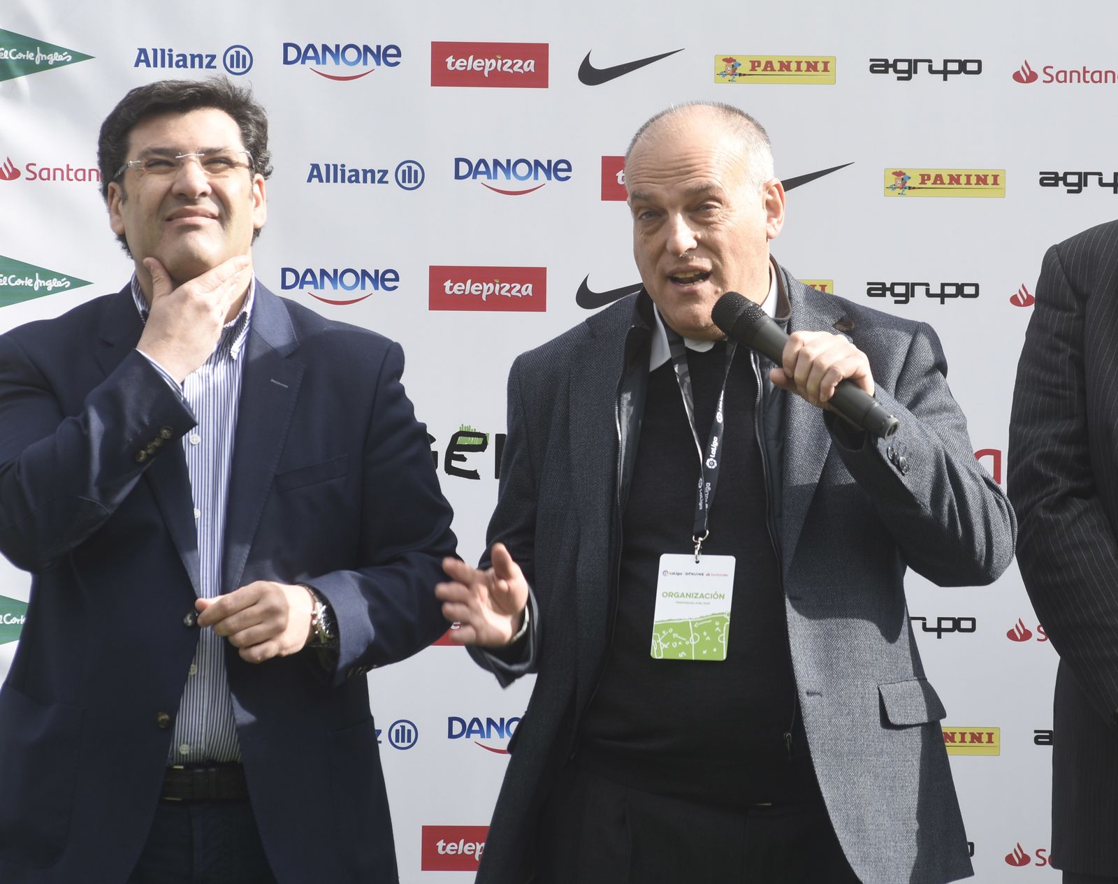 Tebas, en El Arcángel junto a Jesús León, para clausurar la segunda fase de LaLiga Genuine.