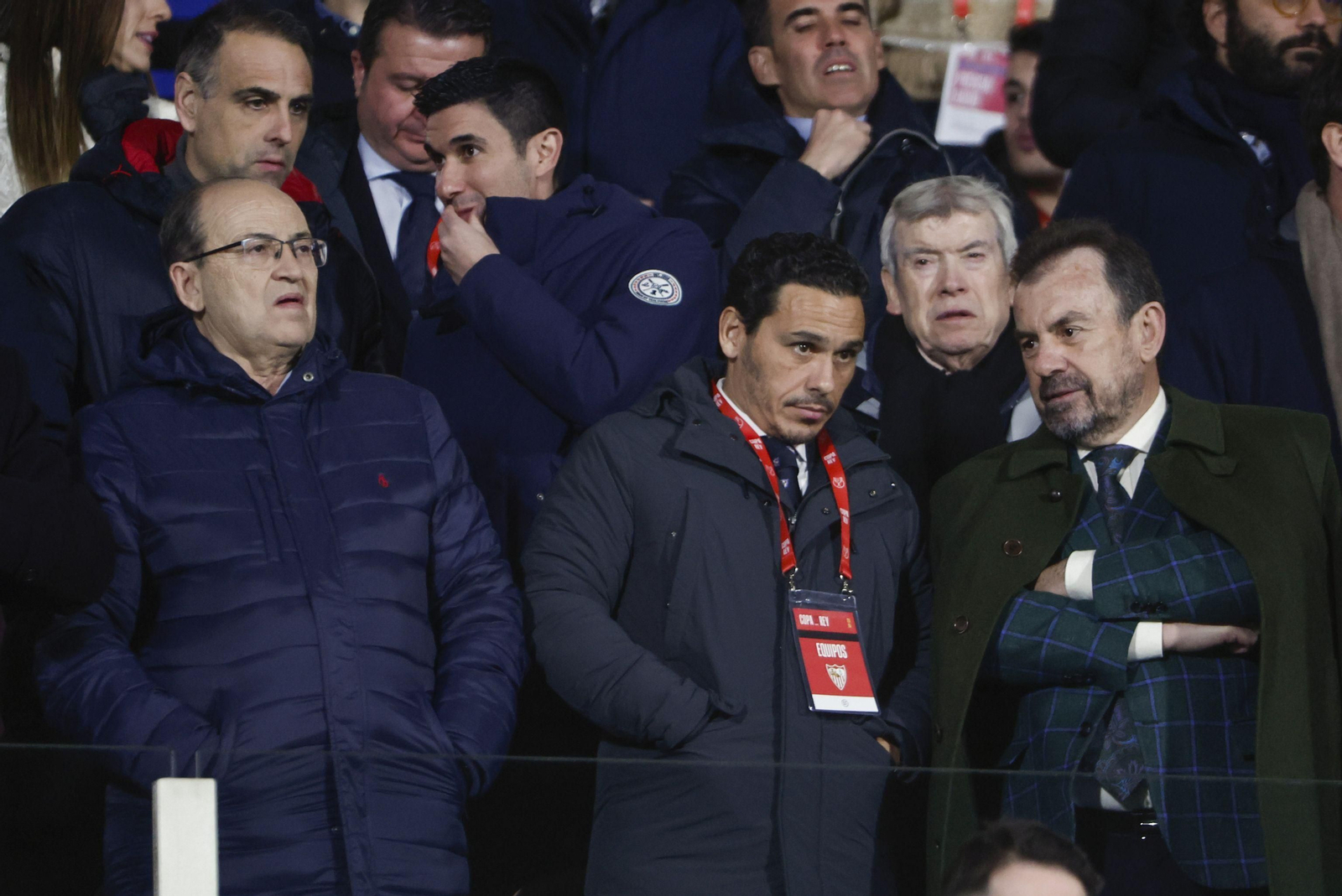Del Nido Carrasco y Ángel Torres, en el Getafe-Sevilla de Copa del 16 de enero. Del Nido Carrasco y Ángel Torres, en el Getafe-Sevilla de Copa del 16 de enero.
