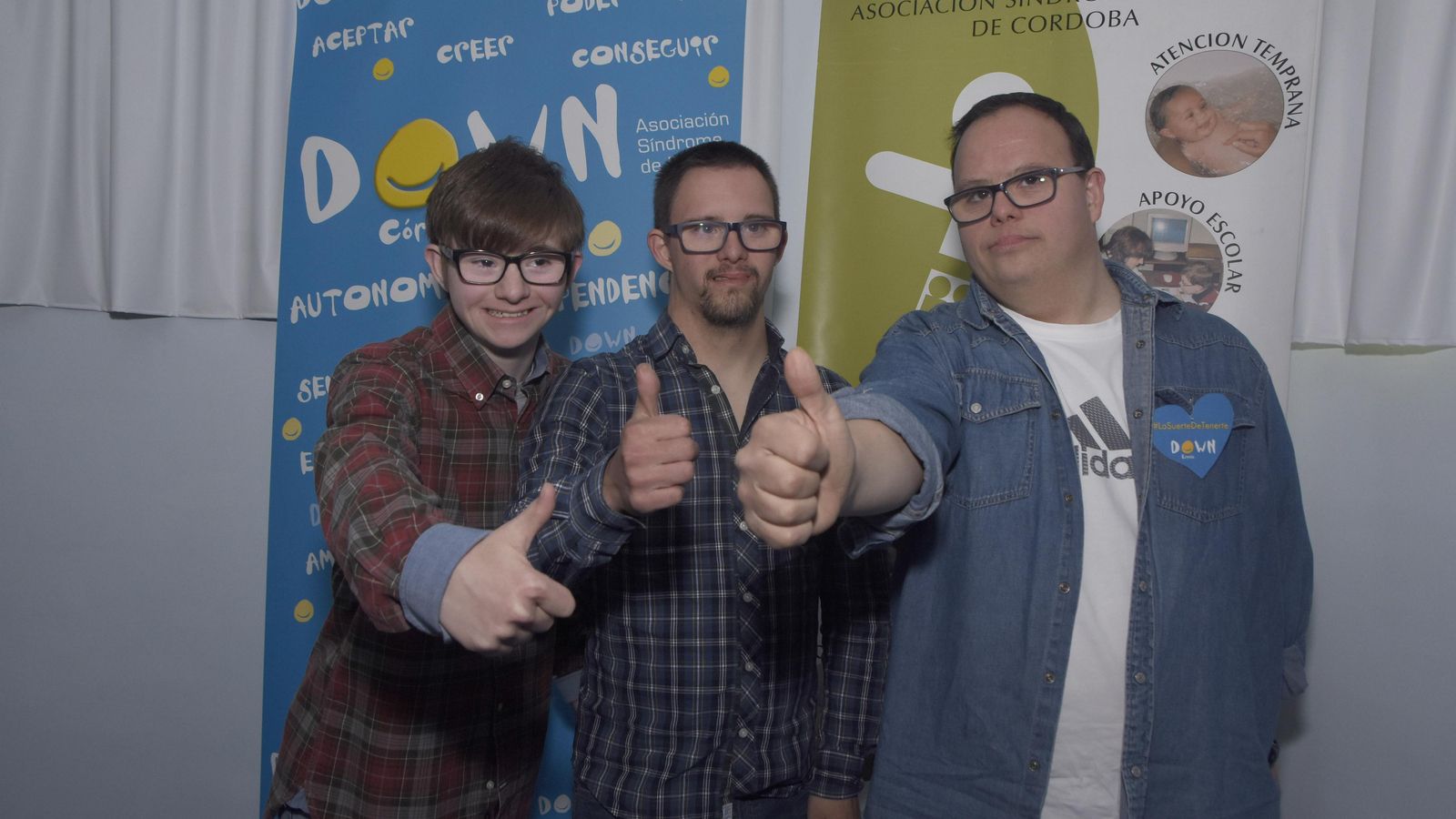 Paco, Fabián y Carlos antes del acto.