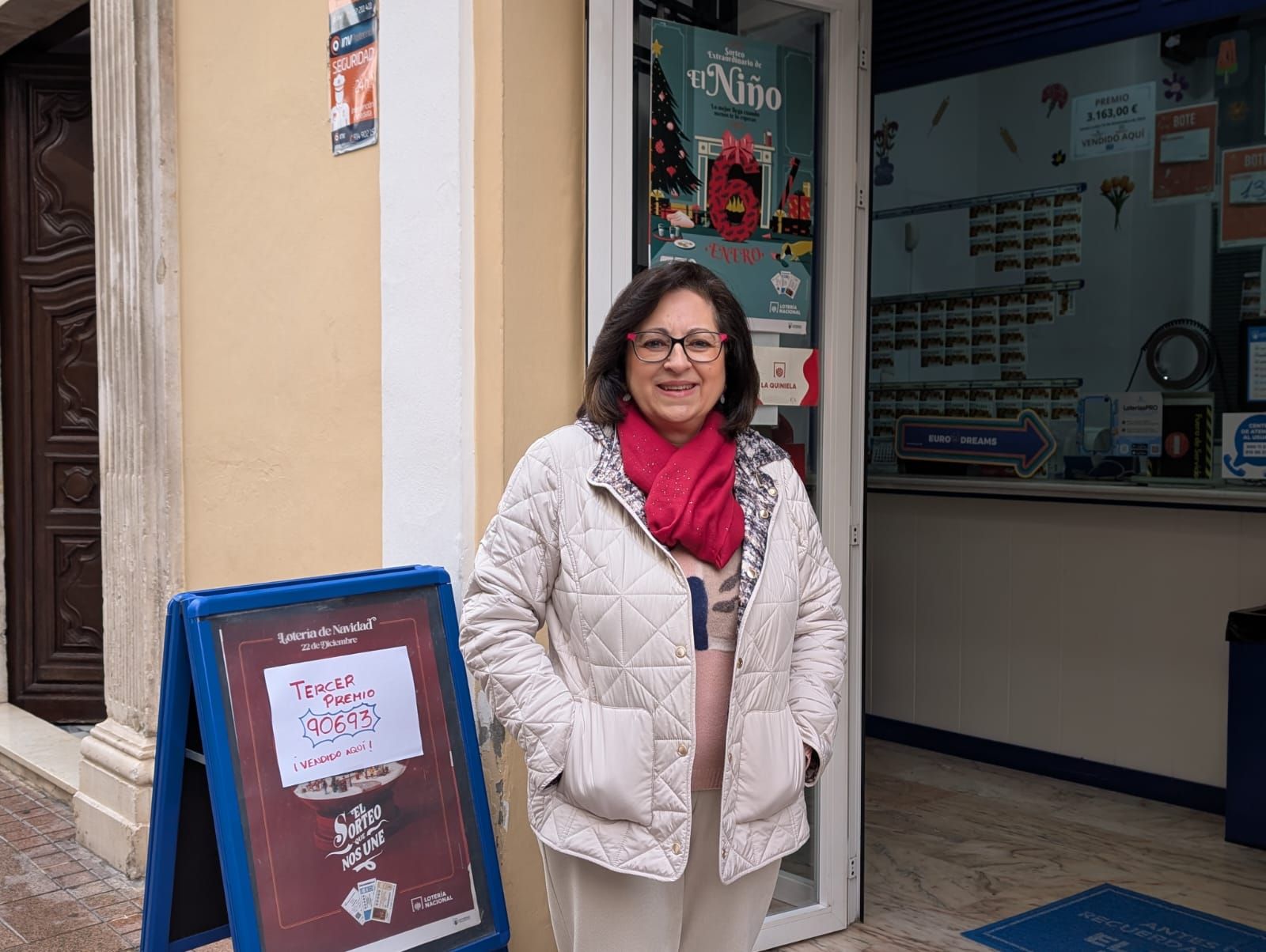 Celebración del tercer premio de la Lotería de Navidad en Montilla