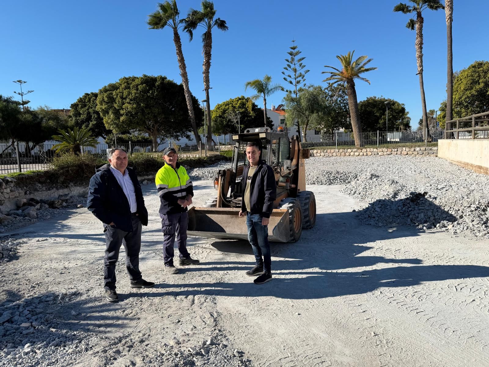 Visita a los trabajos que se están realizando en el parque