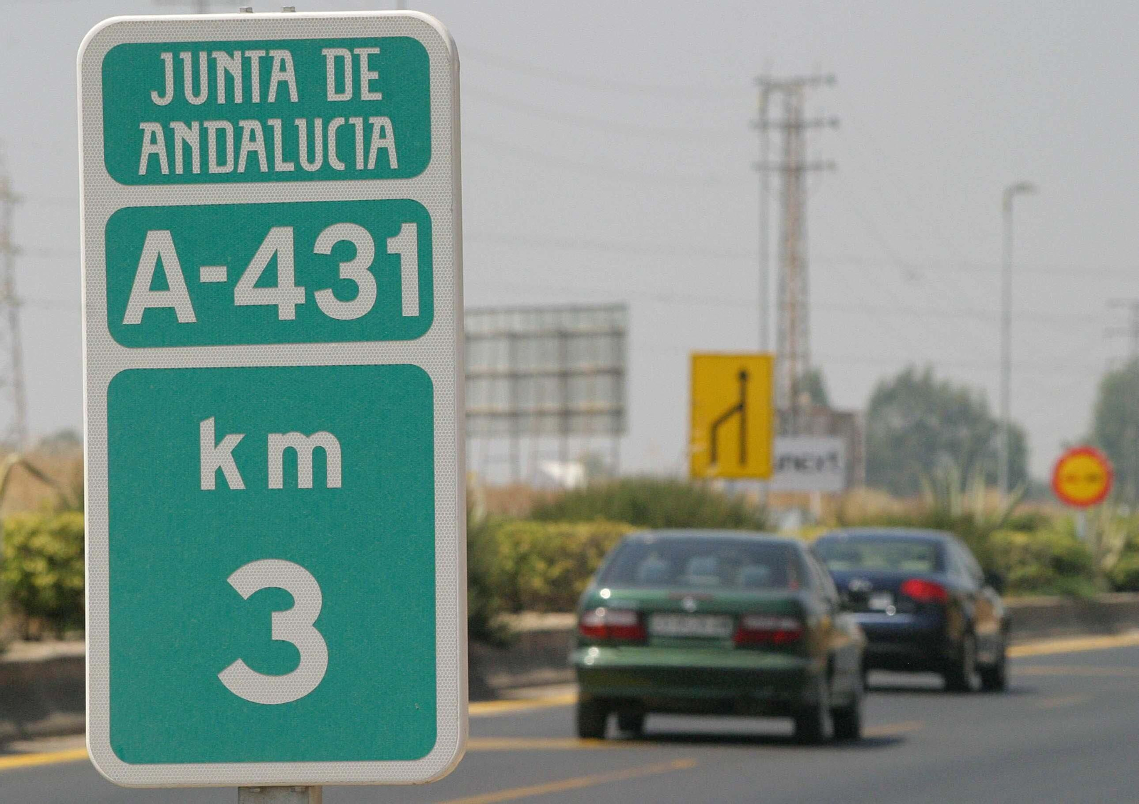 Tramo de la carretera A 431.