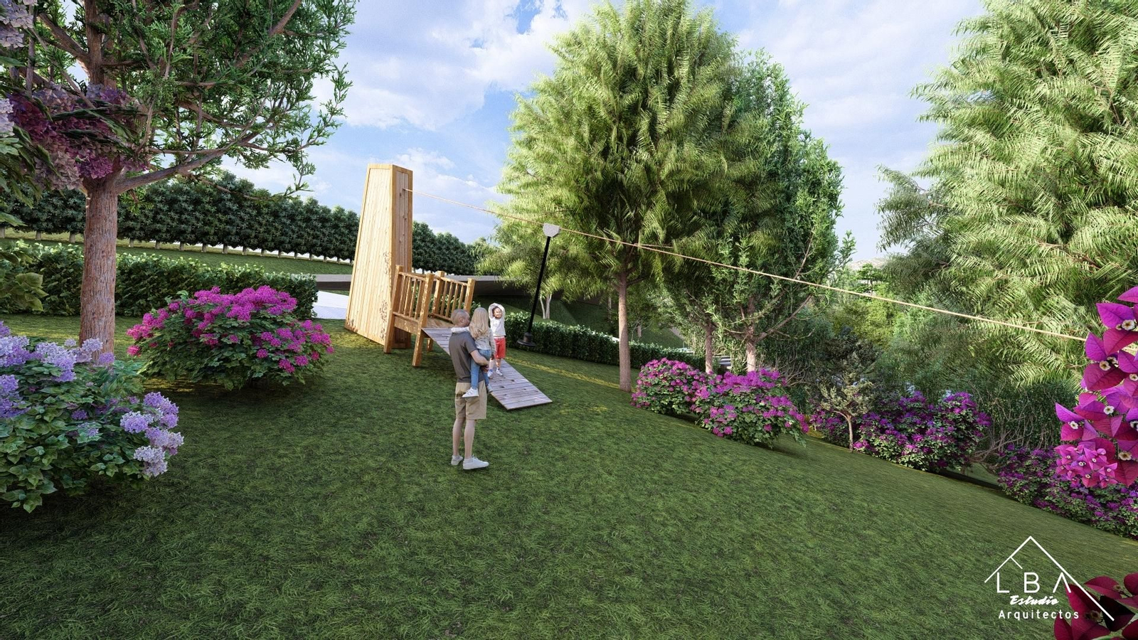 Bocetos digitales del futuro Eco Active Resort de Jaén.