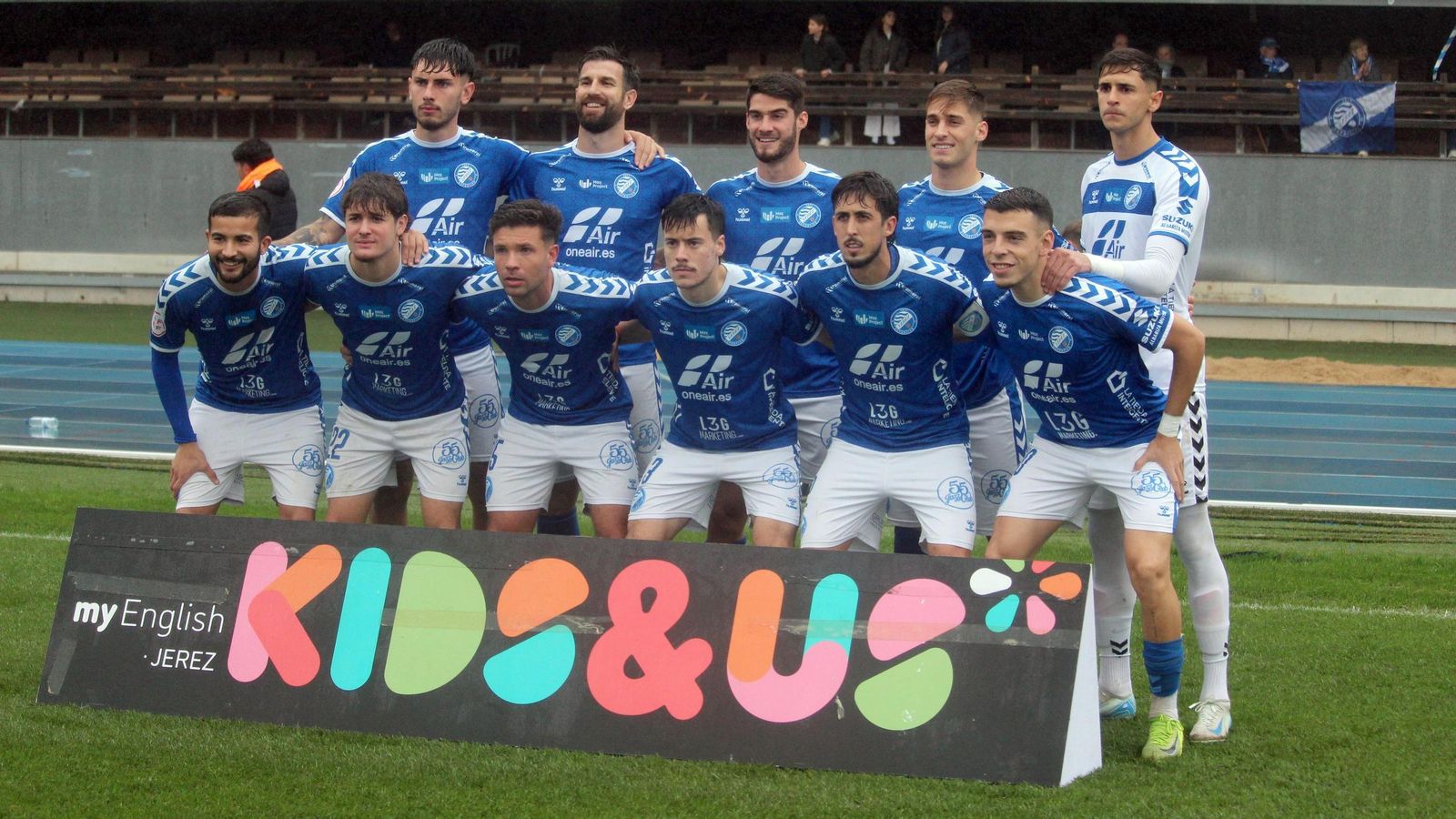 Once que presentó el Xerez DFC ante el Cádiz Mirandilla en una tarde pasada por agua.