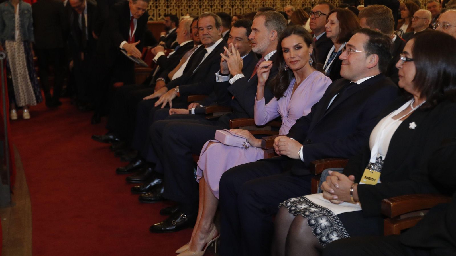 La Reina Letizia, en el interior del Gran Teatro Falla. La Reina Letizia, en el interior del Gran Teatro Falla.