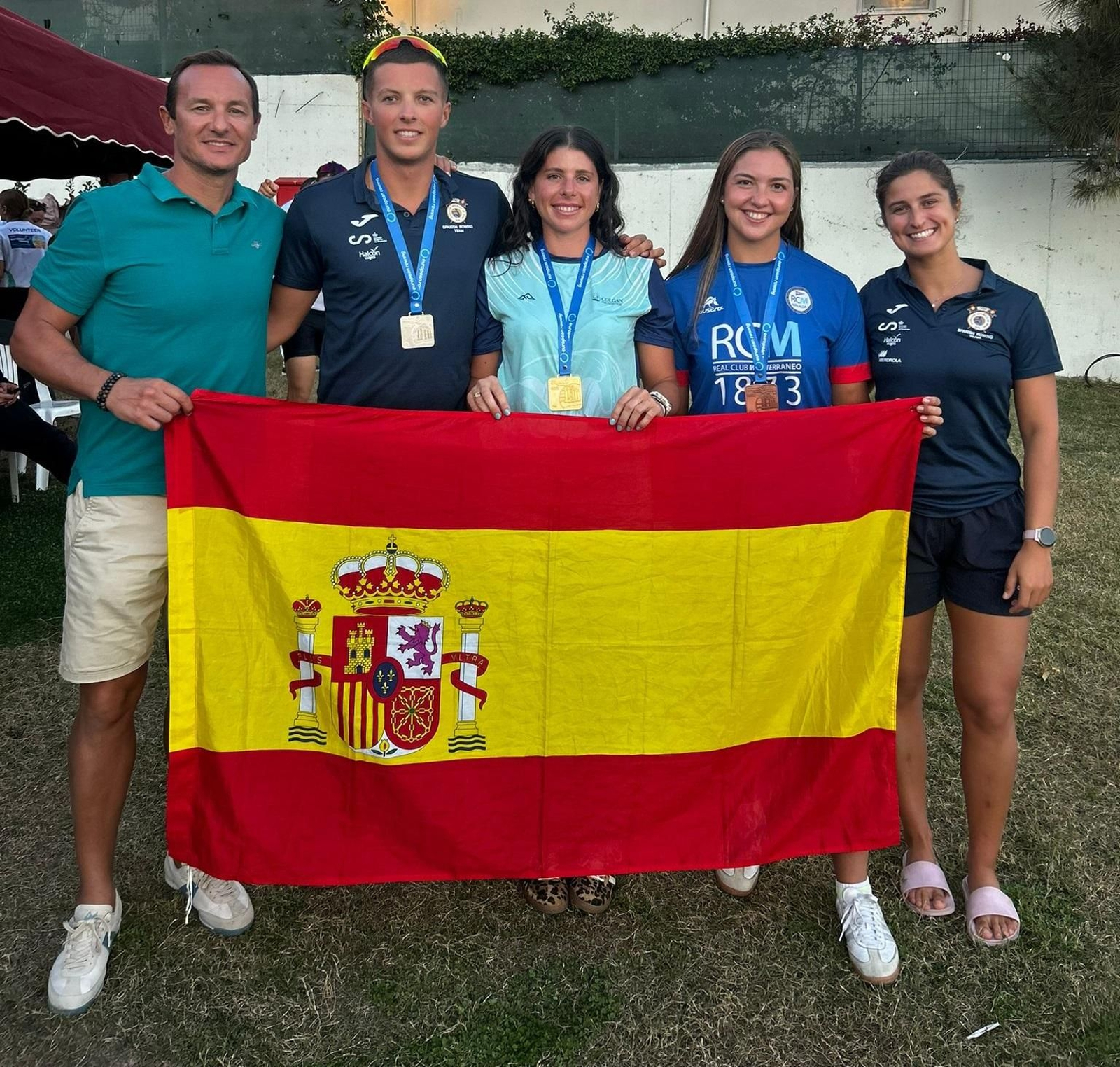 Los medallistas malagueños.