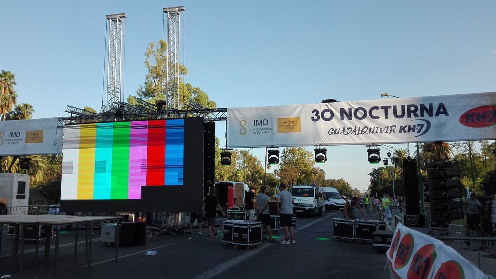 Montaje del arco de salida y entrada.