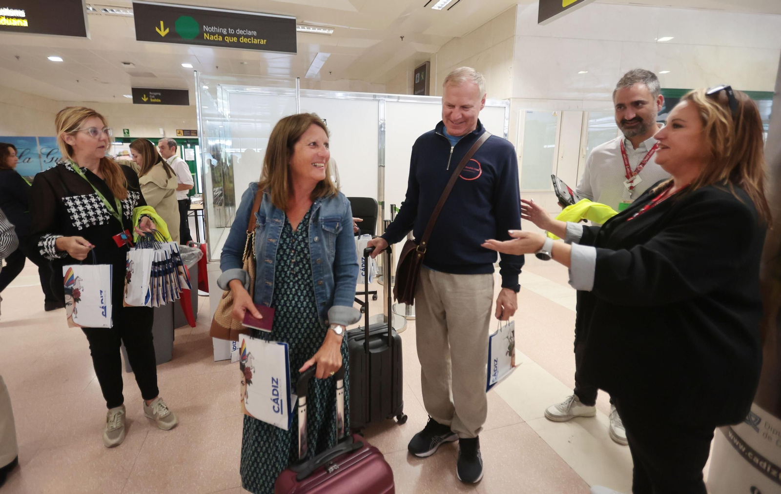 La llegada del primer vuelo de Jet2 al aeropuerto de Jerez en imágenes
