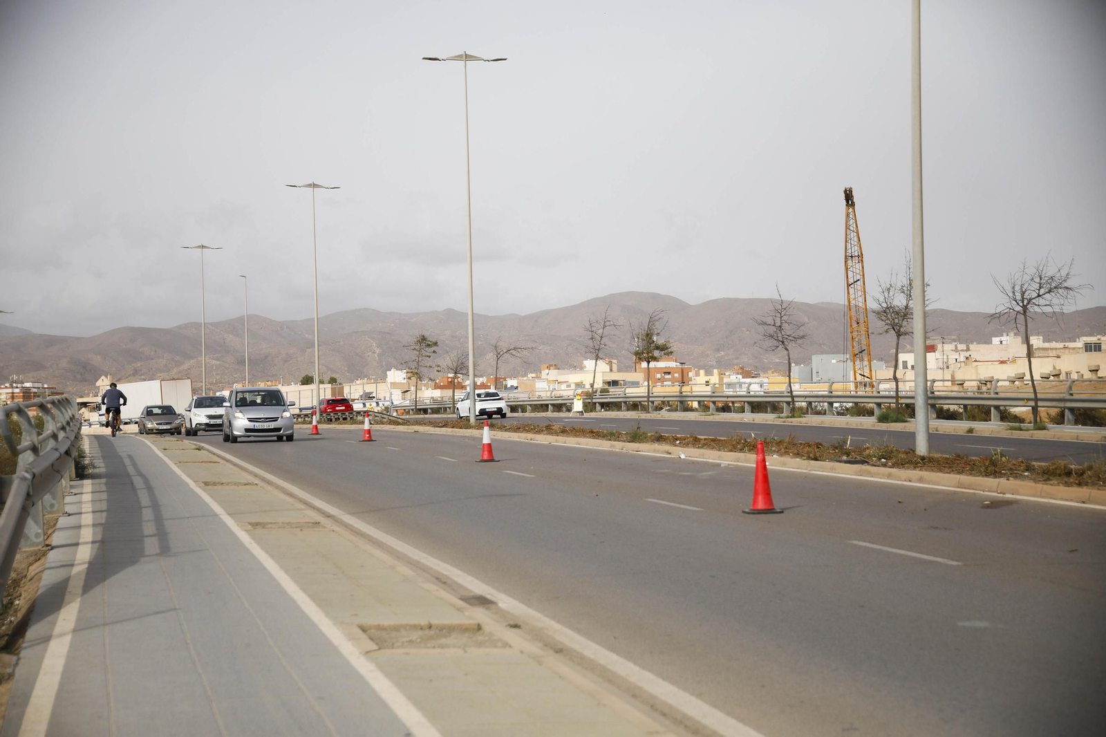 Las imágenes de las obras del puente de la autovía de Almería